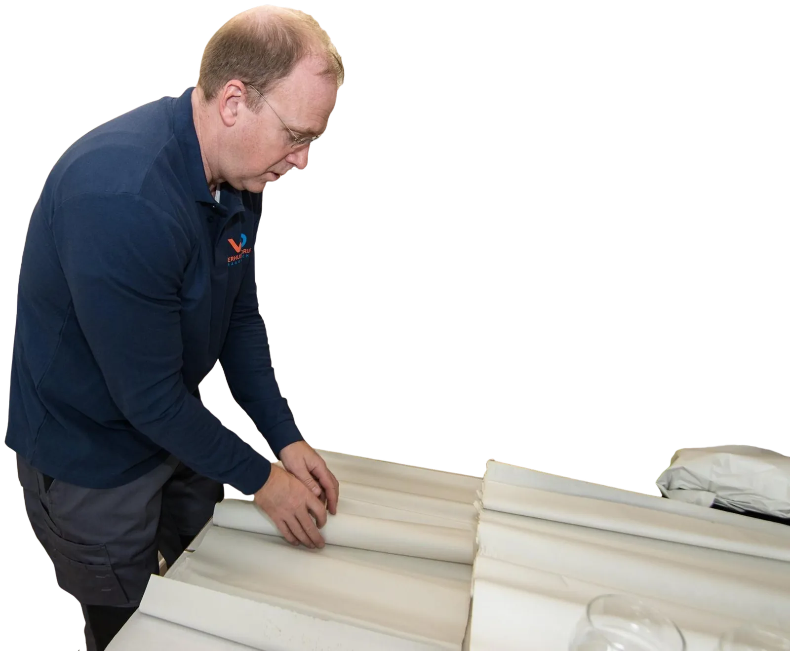 Inpakker van Verhuisbedrijf Draagkracht aan het werk